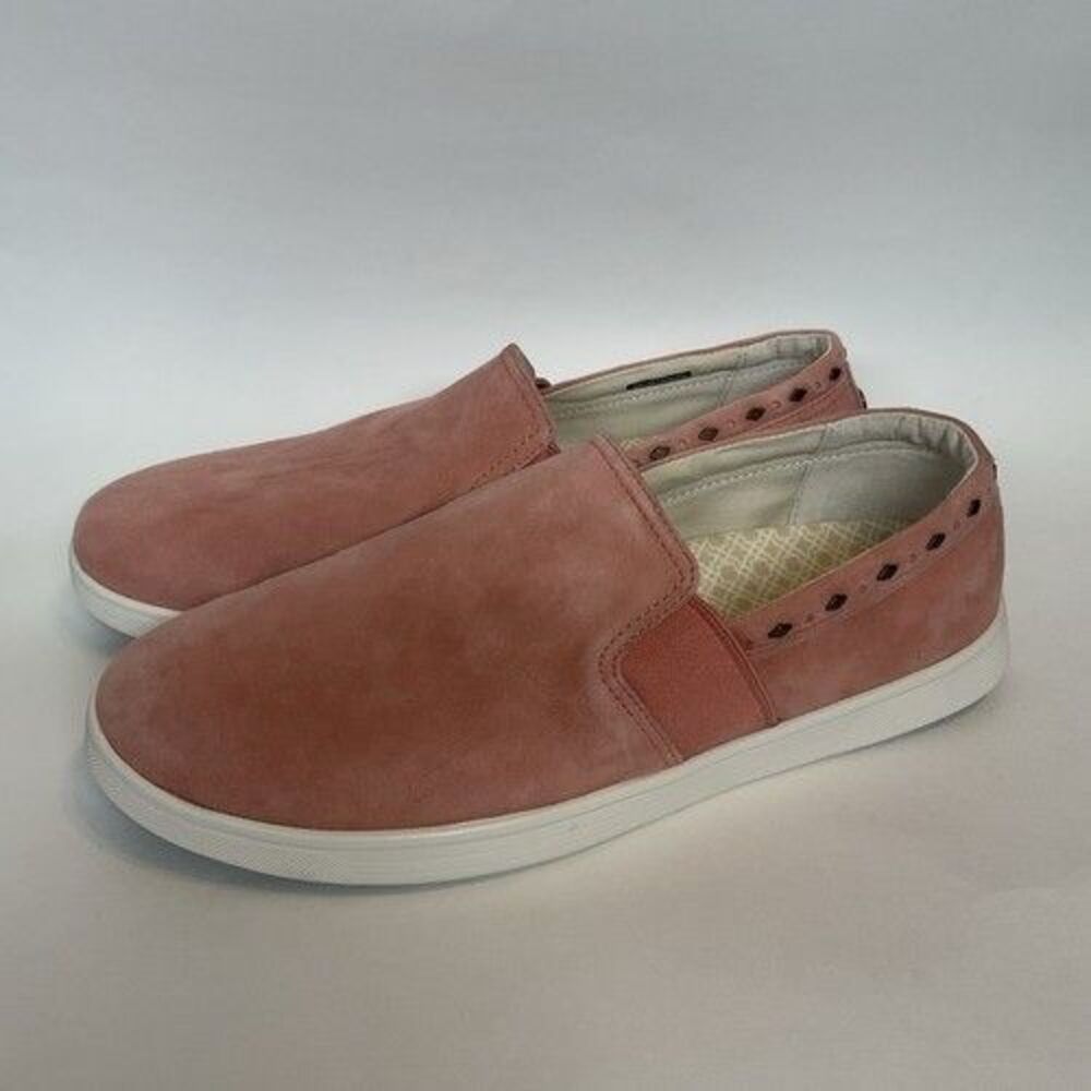 NWOT Spenco Santa Barbara Pink Suede Slip On Rivet‎ Sneakers Women Size 10D